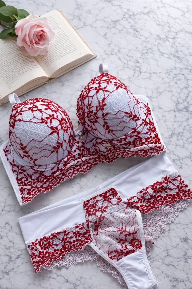 CONJUNTO ULTRA LUXO MARCELA  - Branco bicolor