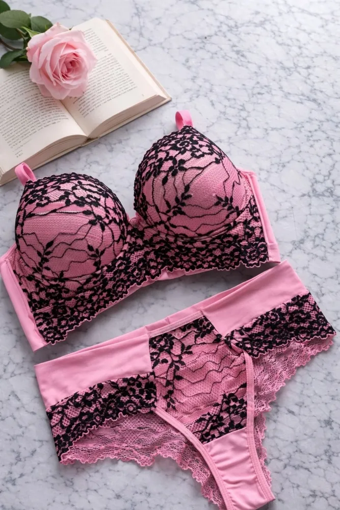 CONJUNTO ULTRA LUXO MARCELA  - Rosa Pantera