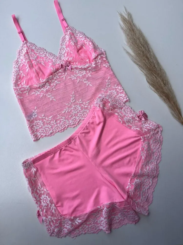 SHORT DOOL BICOLOR LAVINIA  - rendas bicolor 4