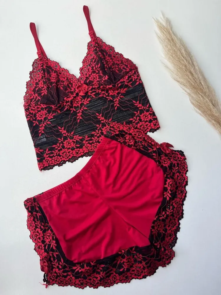 SHORT DOOL BICOLOR LAVINIA  - rendas bicolor 2