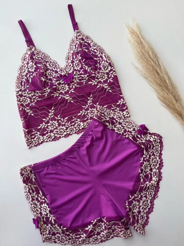 SHORT DOOL BICOLOR LAVINIA  - rendas bicolor 3