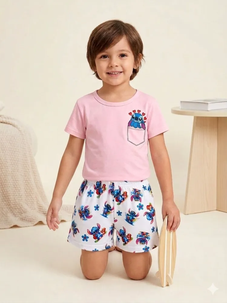 Baby dool infantil Mariana  - estampas Stitch