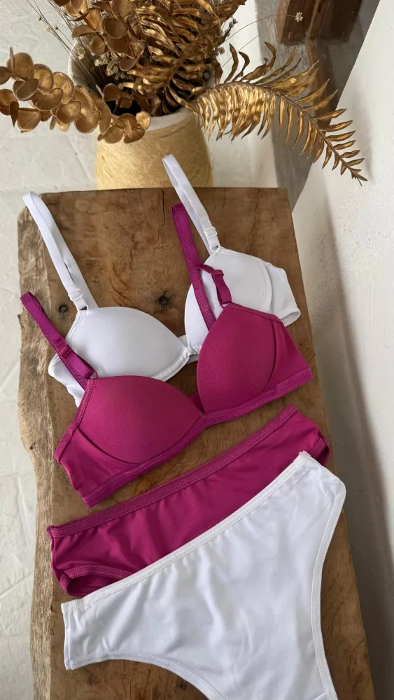 Conjunto Menina Moca C Bojo Liso E Estampado
