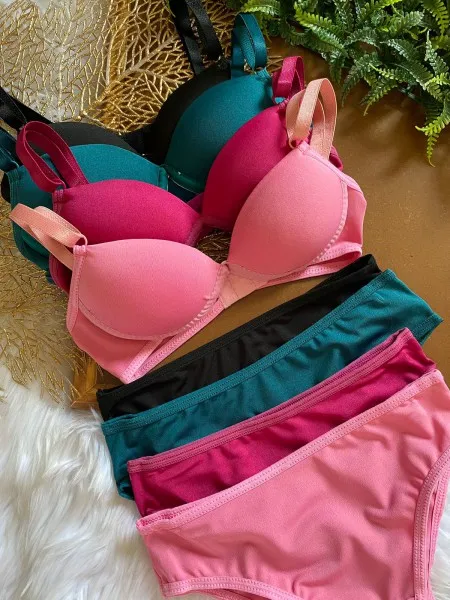 Conjunto Menina Moca C Bojo Liso E Estampado 5