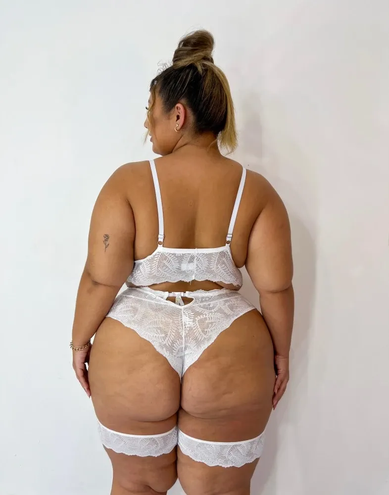 CINTA LIGA S/BOJO PLUS LOVE  - BRANCO 2