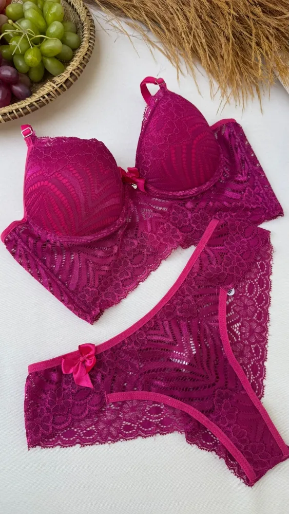 CONJUNTO C/BOJ ELISA ULTRA LUXO  - ROSA PINK