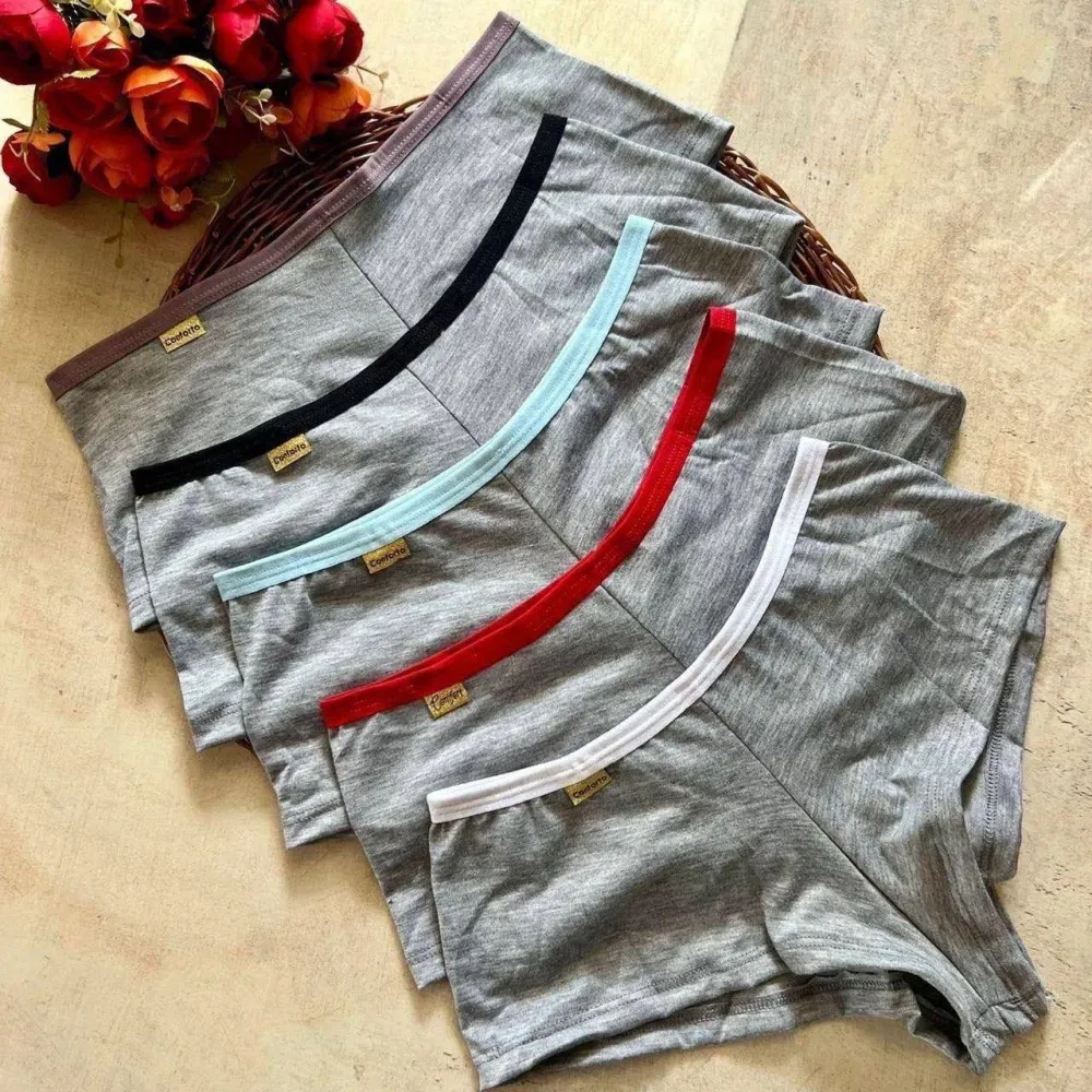 CUECA FEMININA ALGODÃO (não é possível escolher cor do viés - cores variadas) - Detalhe