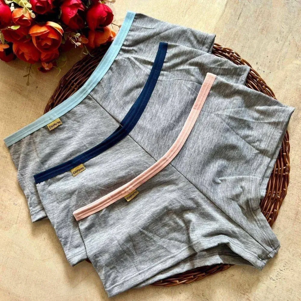 CUECA FEMININA ALGODÃO (não é possível escolher cor do viés - cores variadas) 2