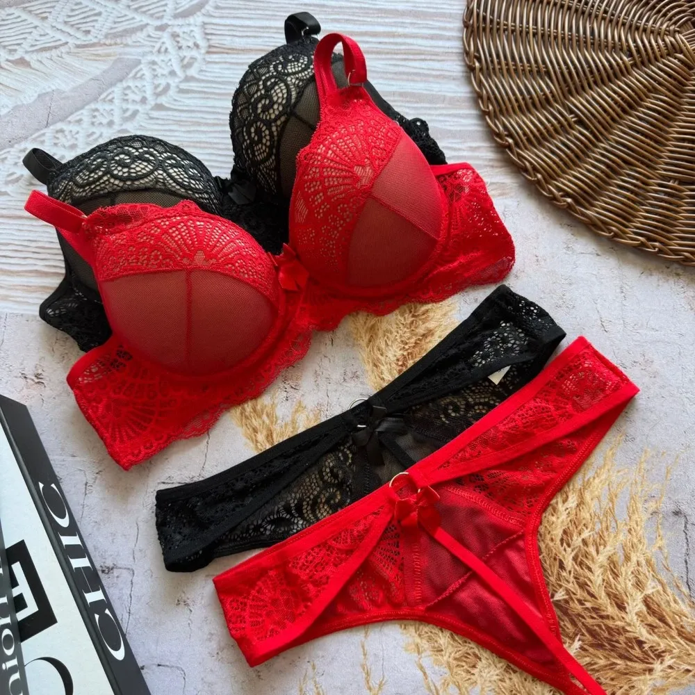 CONJUNTO FIO RENDA SEXY LR  - Vermelho 4