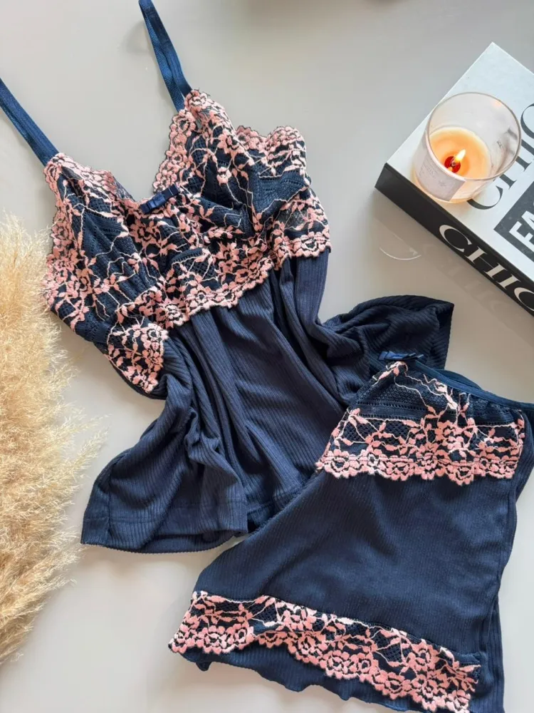 BABY DOOL SUEDE CANELADO ELIZE  - AZUL MARINHO