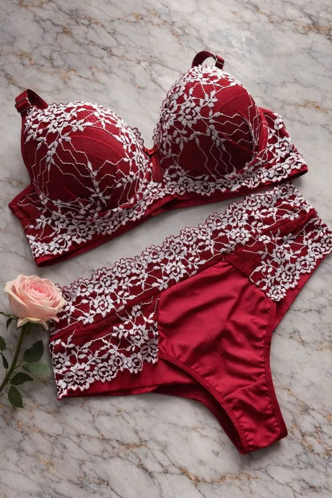 CONJUNTO PLUS SIZE JENNIFER - RENDAS BICOLOR 3