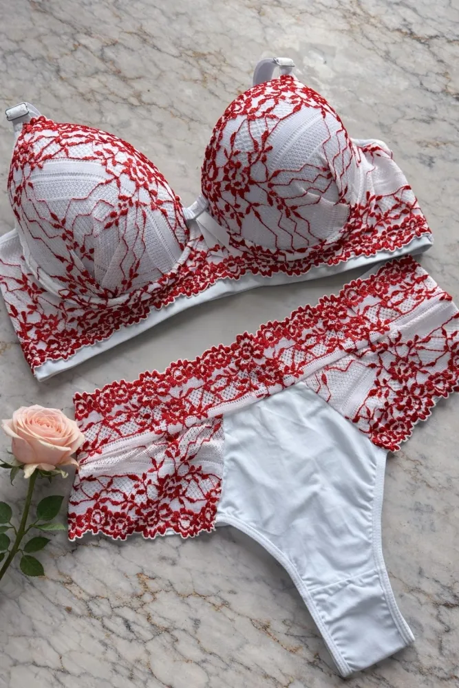 CONJUNTO PLUS SIZE JENNIFER  - RENDAS BICOLOR 2