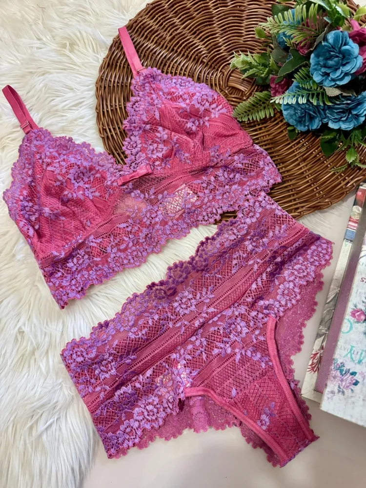 Conjunto s/bojo bicolor Laura  - Rose