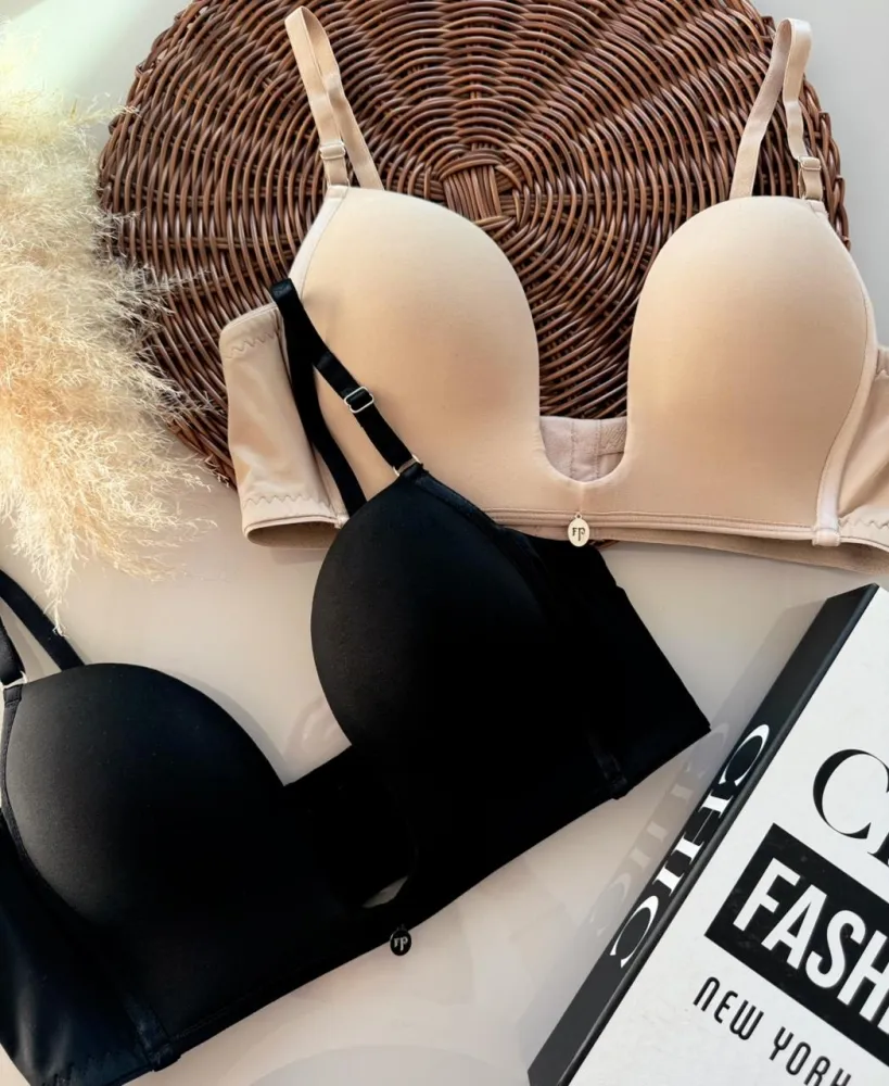 SUTIÃ DECOTE PROFUNDO COMFY  - Preto - Detalhe