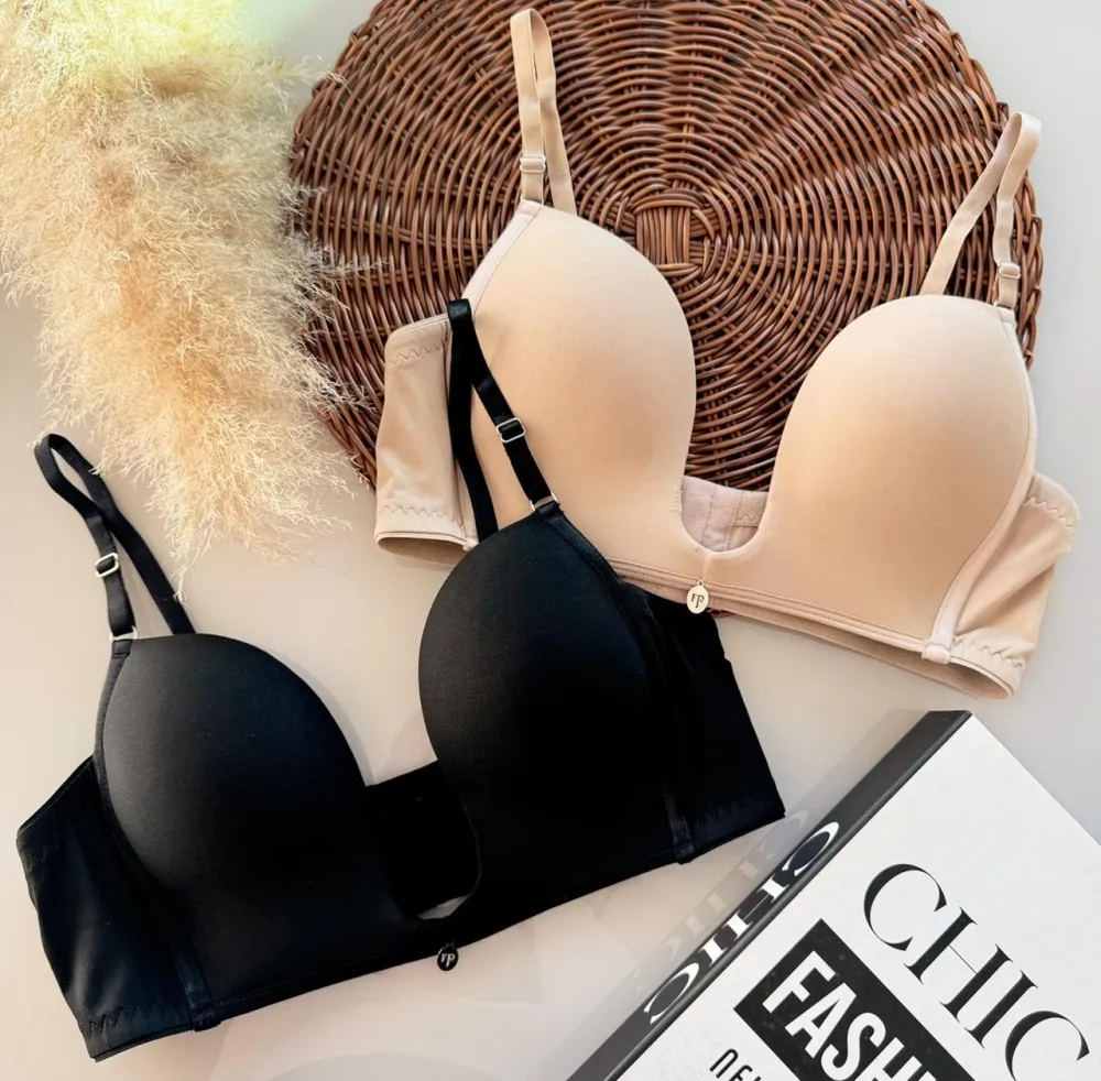 SUTIÃ DECOTE PROFUNDO COMFY  - Bege - Detalhe