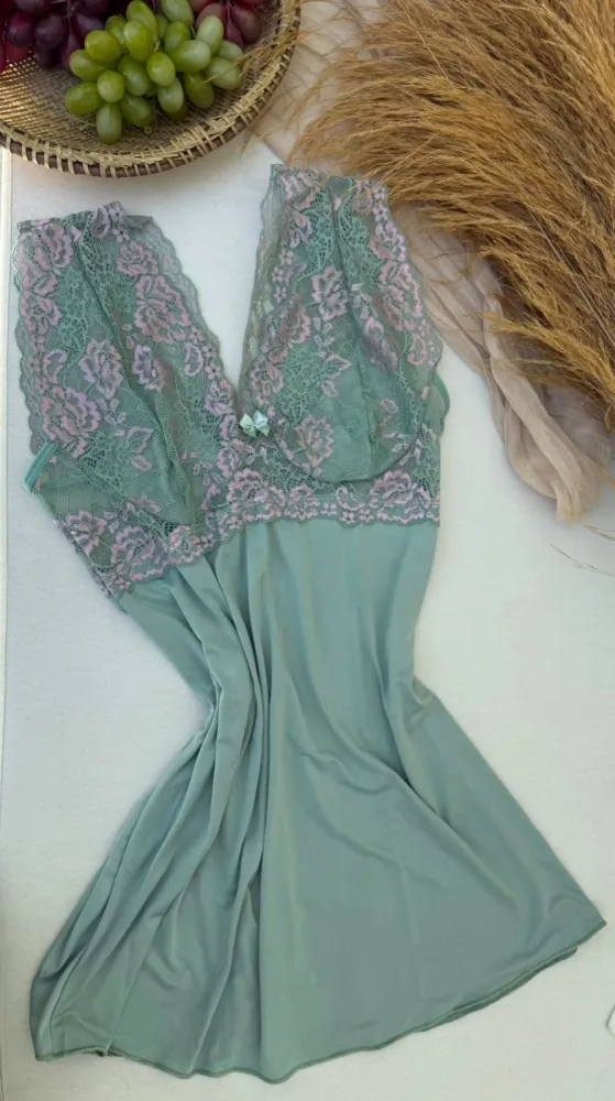 CAMISOLA SUEDE VIRGÍNIA BICOLOR  - Verde claro - Detalhe