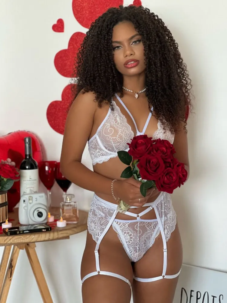 CINTA LIGA JESSY  - Branco (rendas variadas) 2