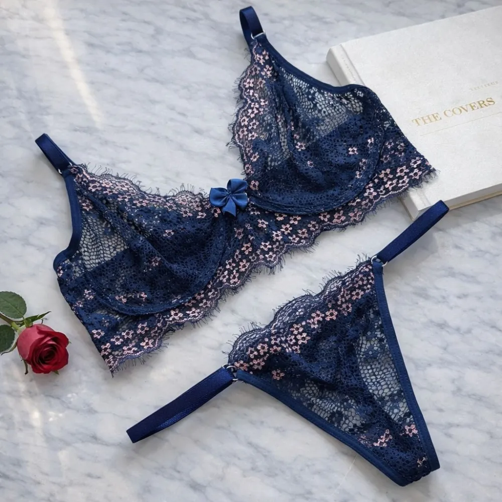 CONJUNTO S/BOJO ISABELLA  - Marinho c/rose