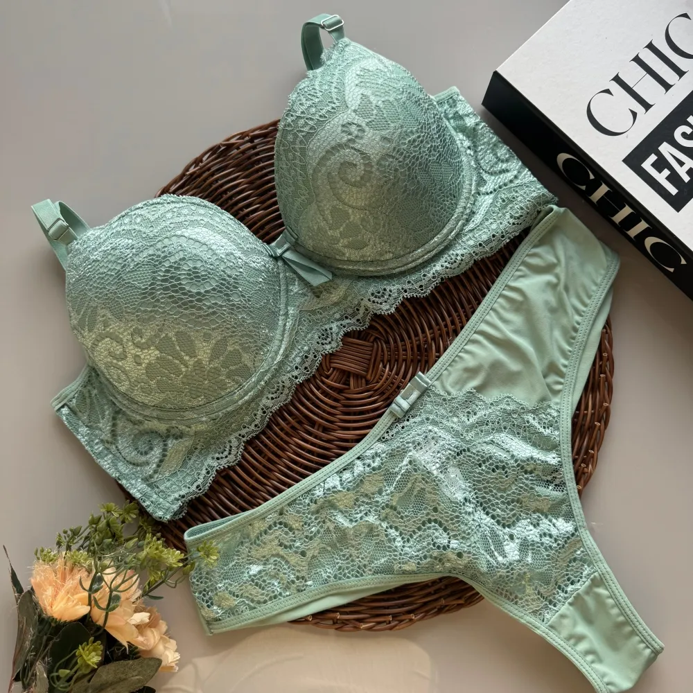 CONJUNTO PLUS SIZE FIO DUPLO LAVÍNIA  - Verde Teos