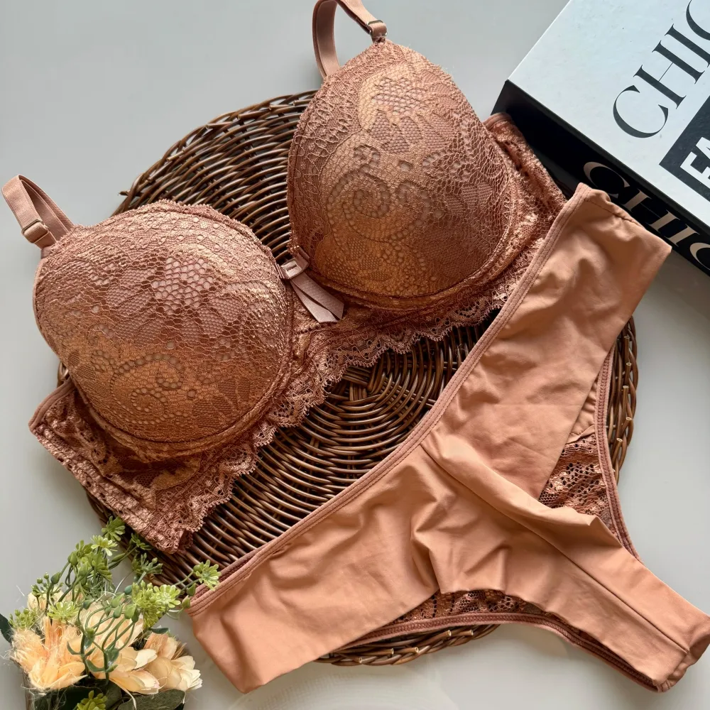 CONJUNTO PLUS SIZE FIO DUPLO LAVÍNIA  - Mousse - Detalhe