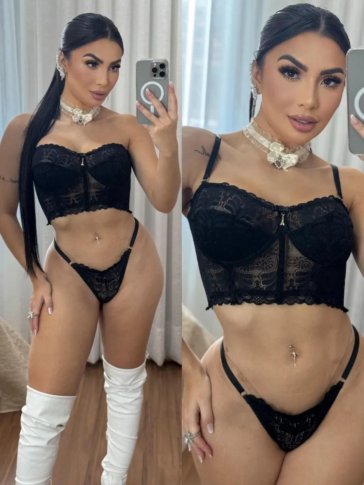 CONJUNTO CROPPED LAURA (as rendas sao variadas) 2