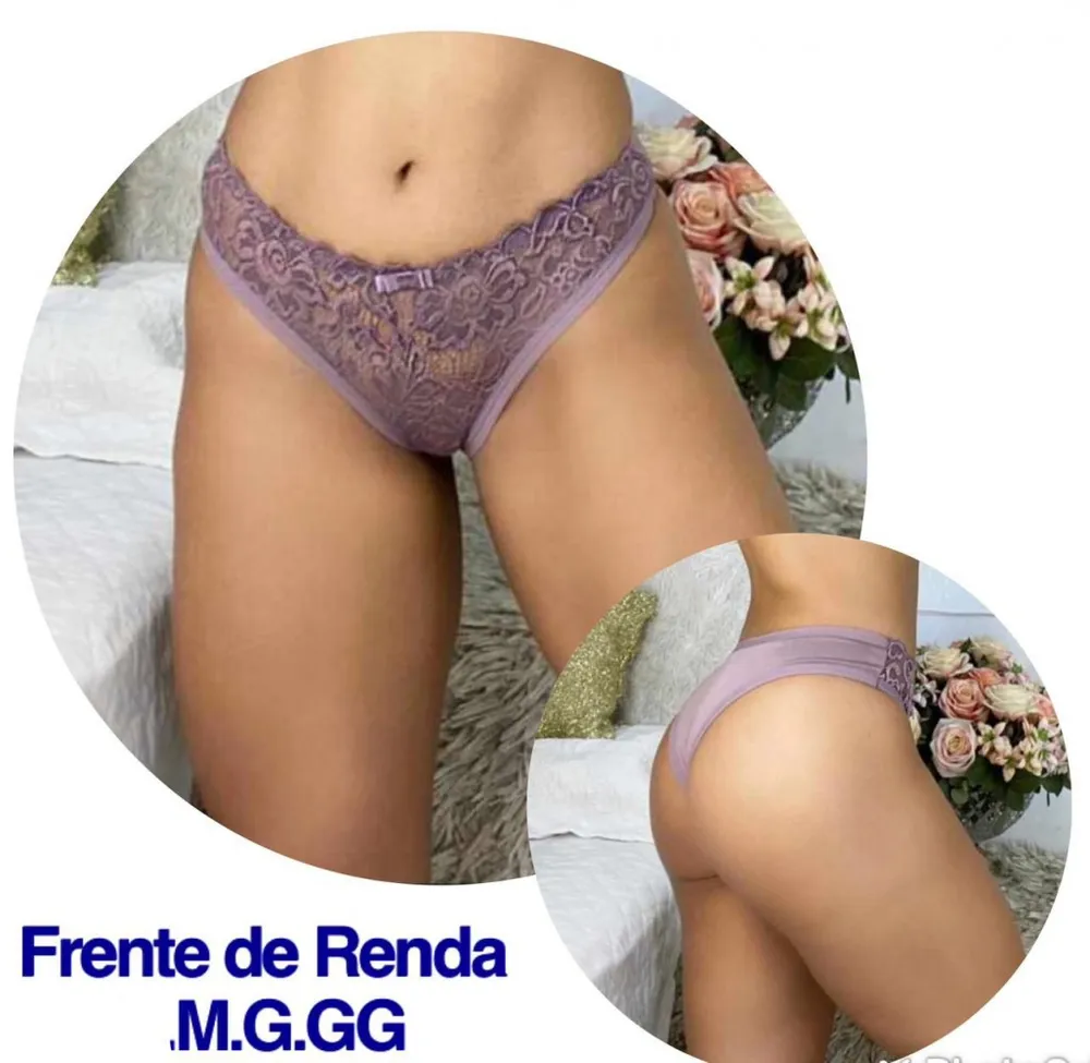 CALCINHA CONFORTO FRENTE RENDA (não é possível escolher cor - cores variadas)