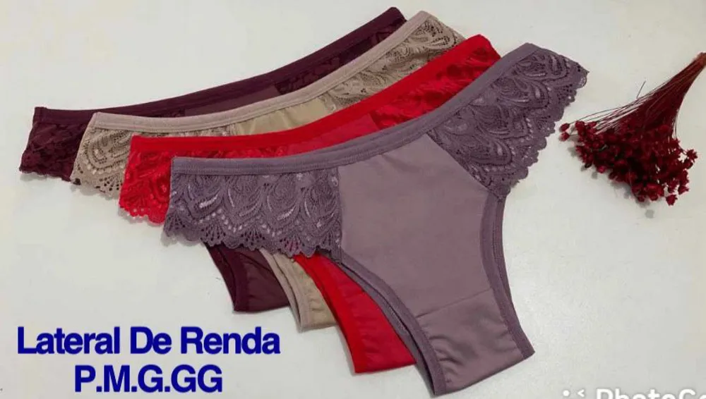 CALCINHA RENDA LATERAL MALU  (não é possível escolher cor - cores variadas) 3