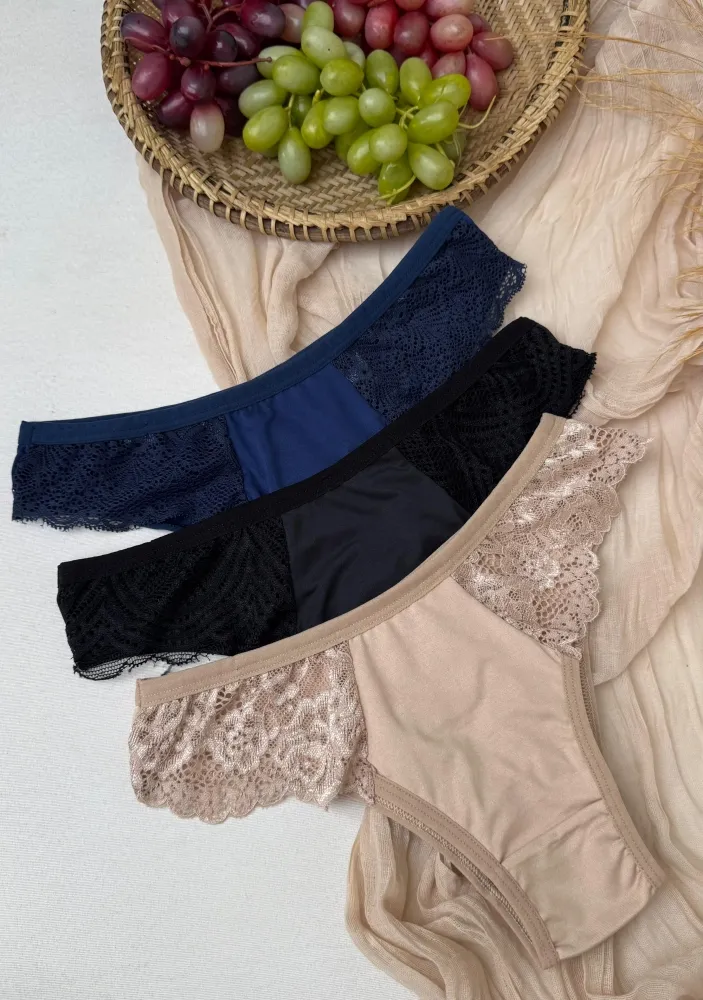 CALCINHA RENDA LATERAL MALU  (não é possível escolher cor - cores variadas) 2