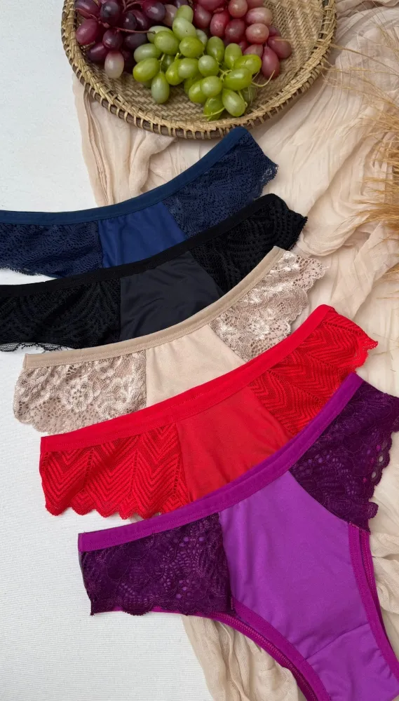 CALCINHA RENDA LATERAL MALU  (não é possível escolher cor - cores variadas)