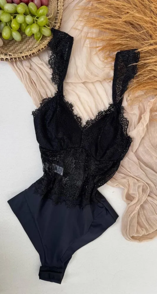 BODY S/BOJO ULTRALUXO JESSY  - tecido microfibra e renda cilios 4