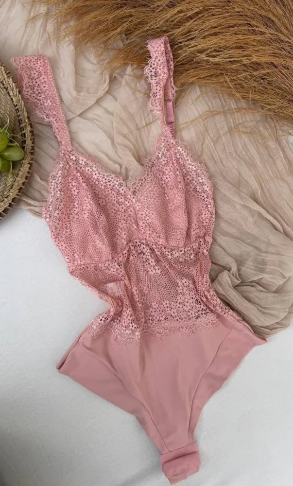 Body S Bojo Ultraluxo Jessy Tecido Microfibra E Renda Cilios