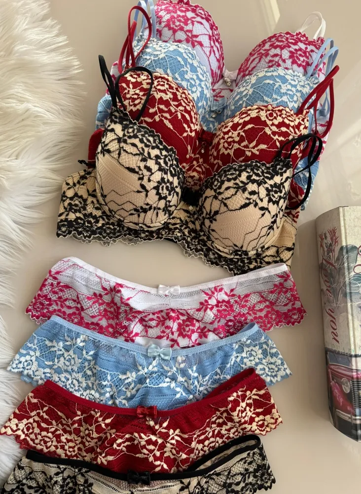 CONJ C/BOJO RENDA BICOLOR CLEONICE  - BRANCO C/PINK - Detalhe