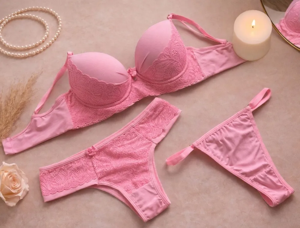 CONJUNTO C/BOJO RENDADO VALESCA  - são 2 calcinhas 2