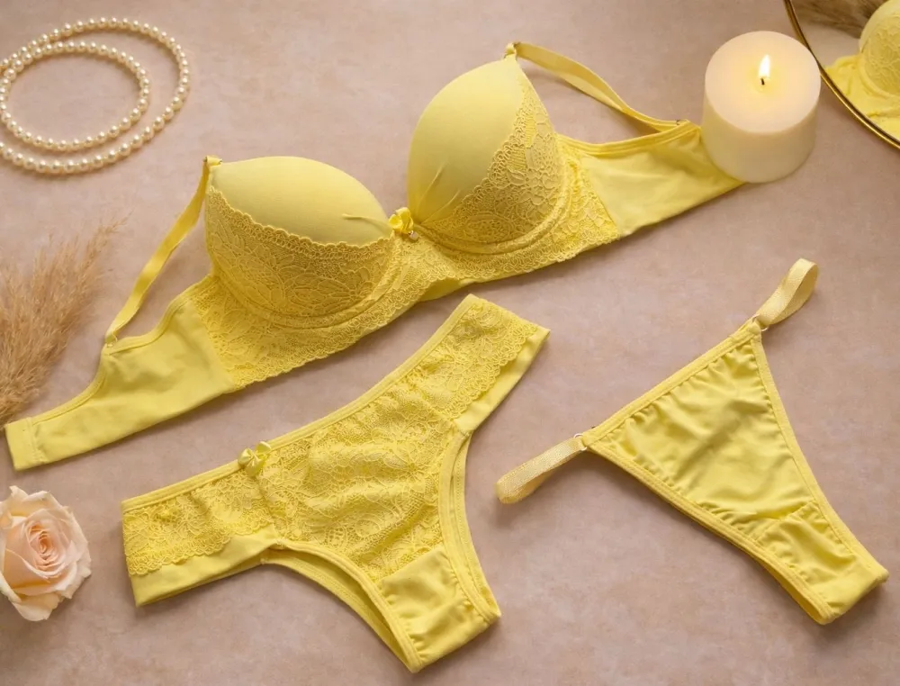 CONJUNTO C/BOJO RENDADO VALESCA  - são 2 calcinhas 3