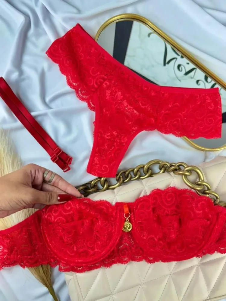 CONJUNTO S/BOJO TOMARA QUE CAIA MARTA  (rendas varidas) 8