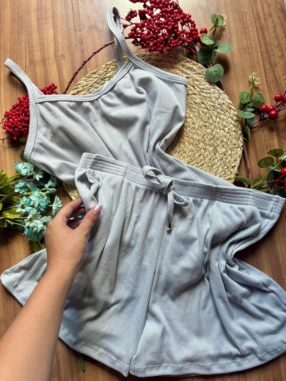 Pijama Canelado Plus Com Bolso 7