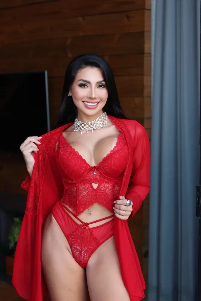 ROBE TULE DÉBORA (conjunto Isis vendido separadamente) - Vermelho (rendas variadas) 1