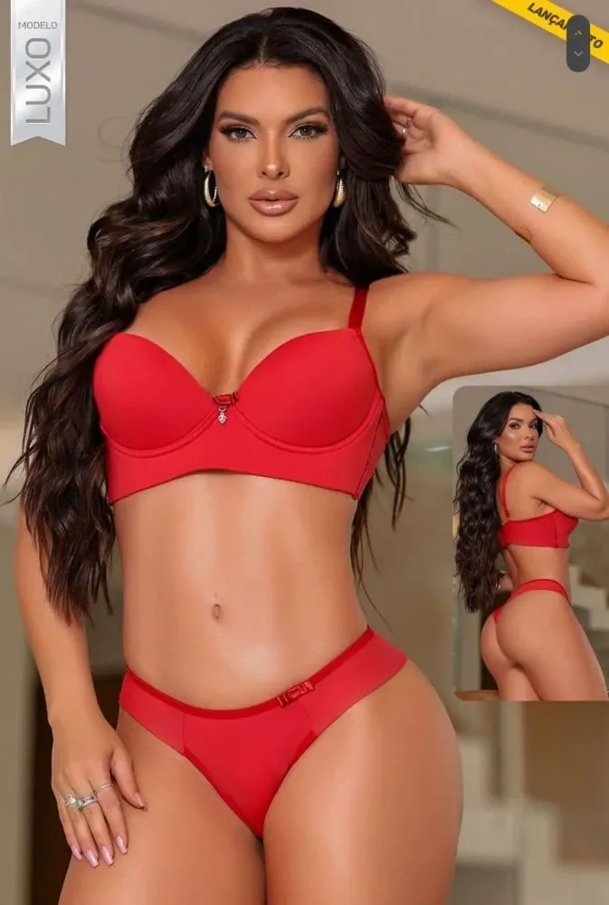 CONJUNTO C/BOJO MICROFIBRA VALENTINA  - Vermelho