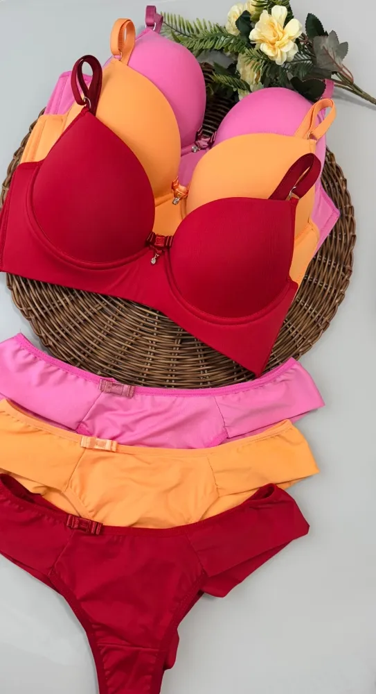 CONJUNTO C/BOJO MICROFIBRA VALENTINA  - CRONOS - Detalhe