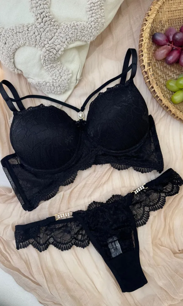 CONJUNTO STRAPPY PAULINE  - PRETO 2