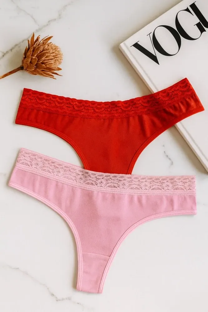 Calcinha algodao fio rendinha 2