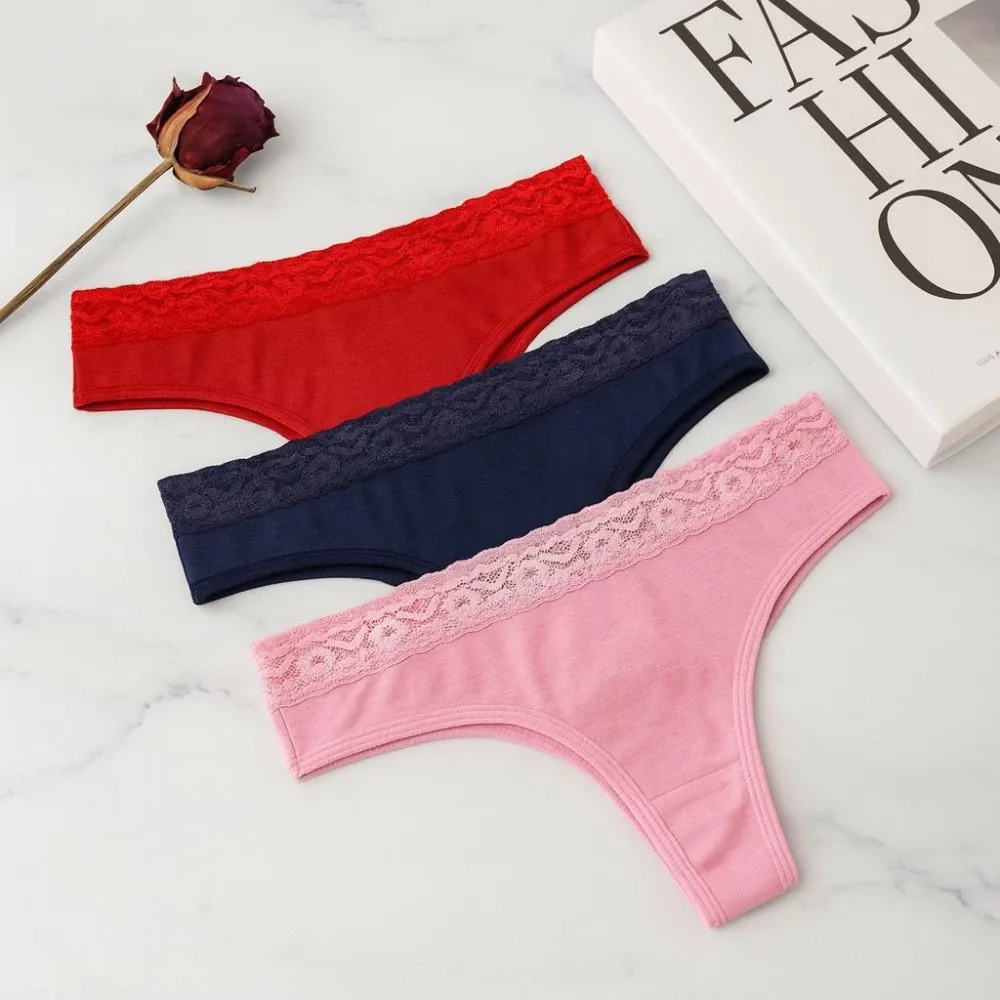 Calcinha algodao fio rendinha