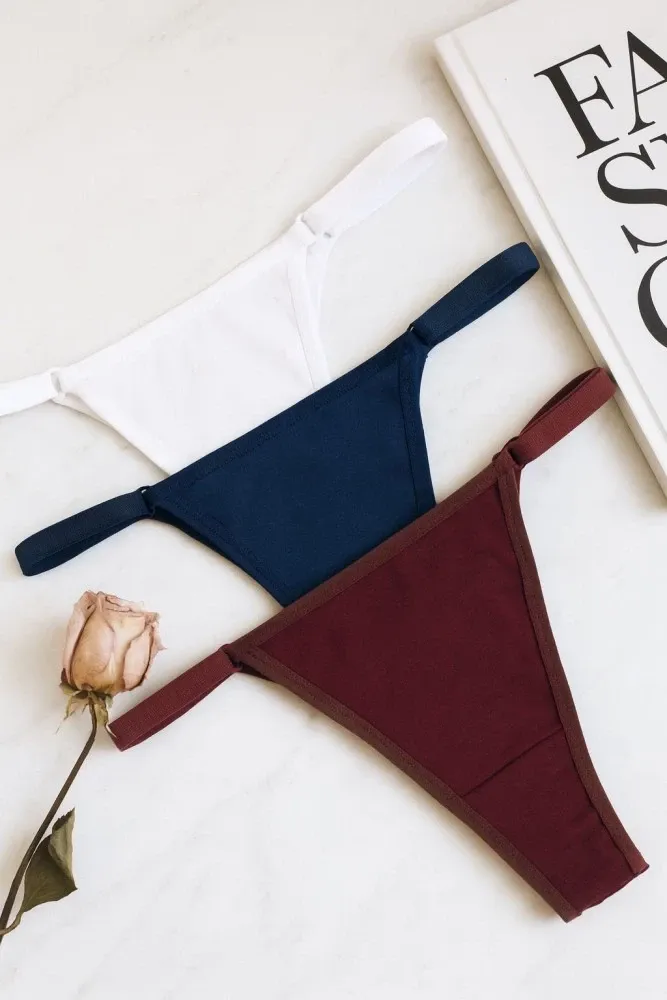 Calcinha fio duplo algodao - Detalhe