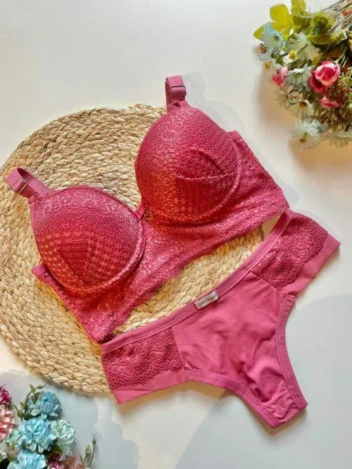 Conjunto Renda Coracao 4