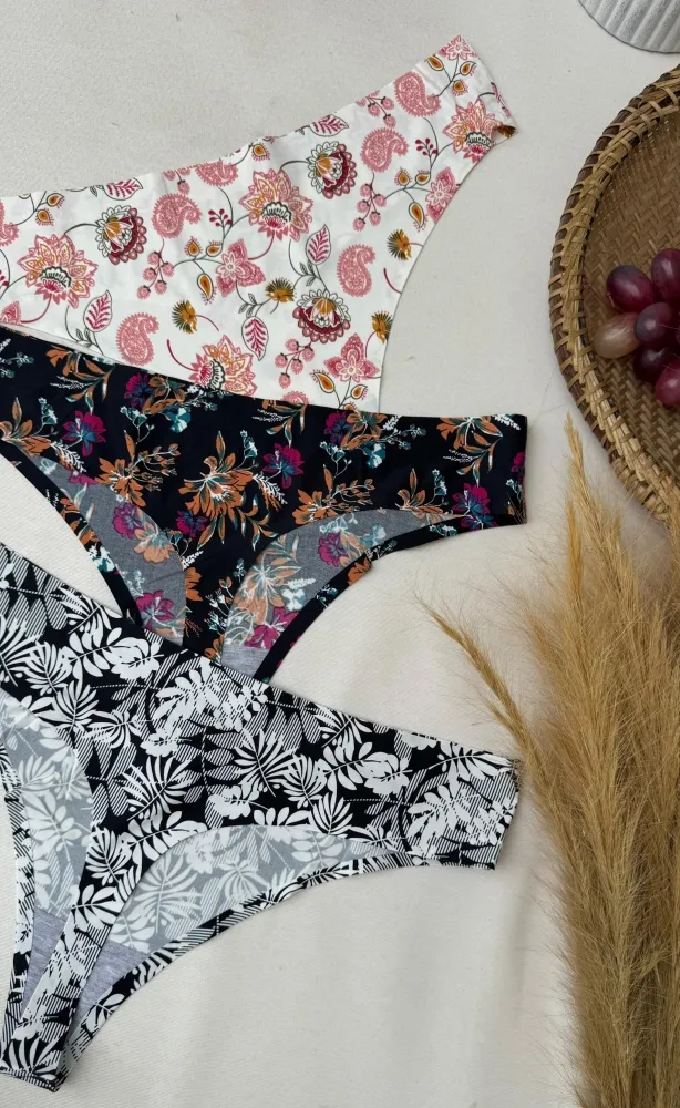 CALCINHA S/COSTURA ESTAMPADA FIO ( não é possível escolher estampa - estampas variadas ) 2