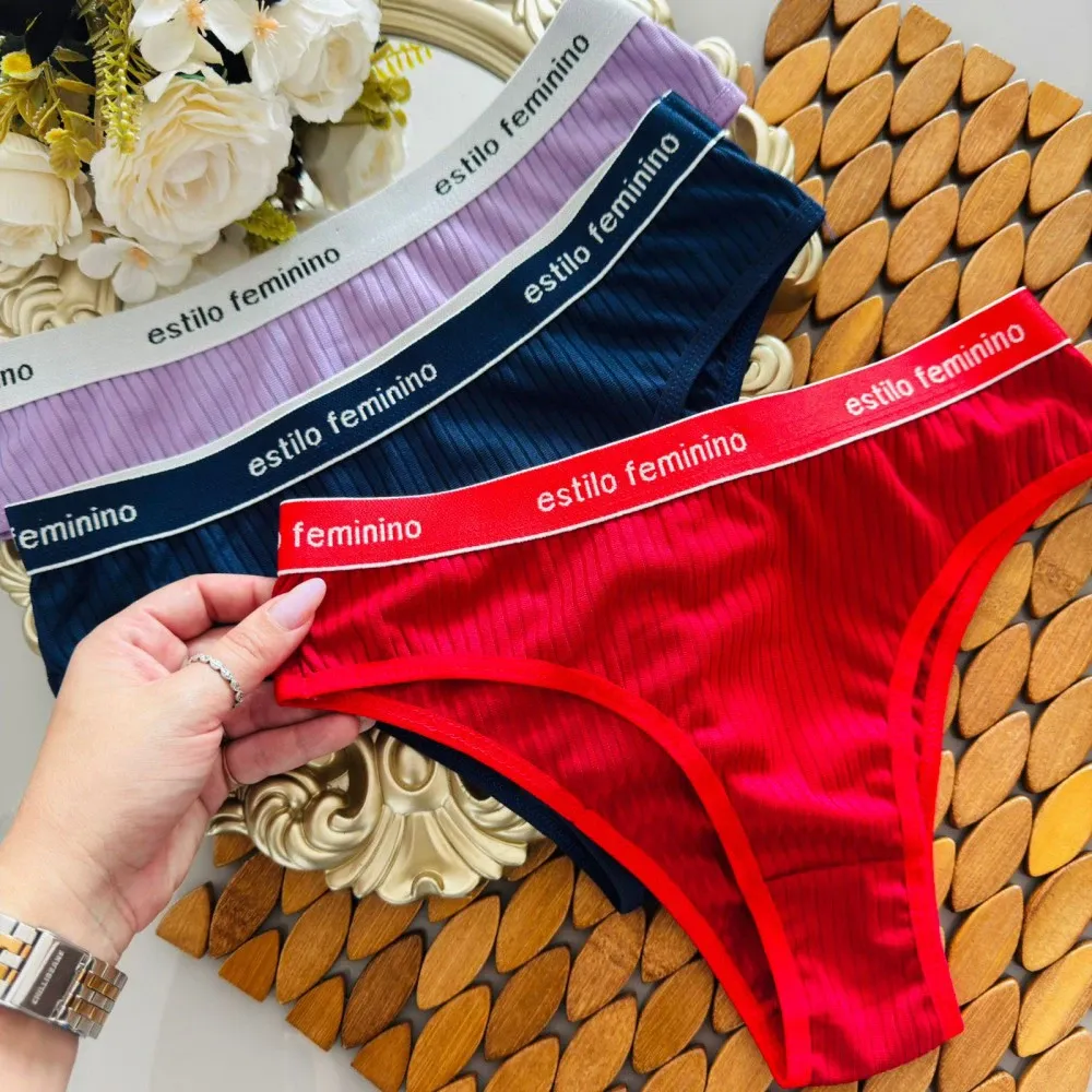 Calcinha Conforto dia a dia Canelada - Detalhe