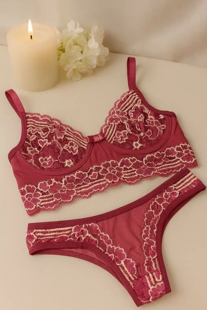 CONJUNTO S/BOJO C/ARO PIETRA  - ROSA SANDIA