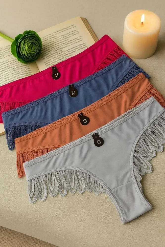 CALCINHA IMPORTADA COM RENDA (não é possível escolher cor - cores variadas) 2