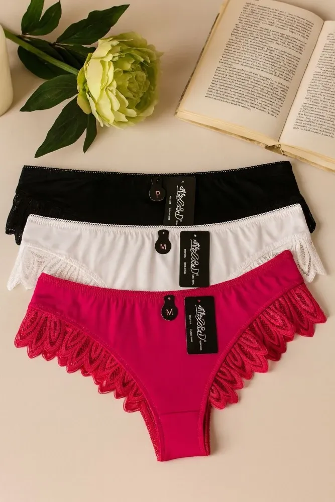 CALCINHA IMPORTADA COM RENDA (não é possível escolher cor - cores variadas) 3