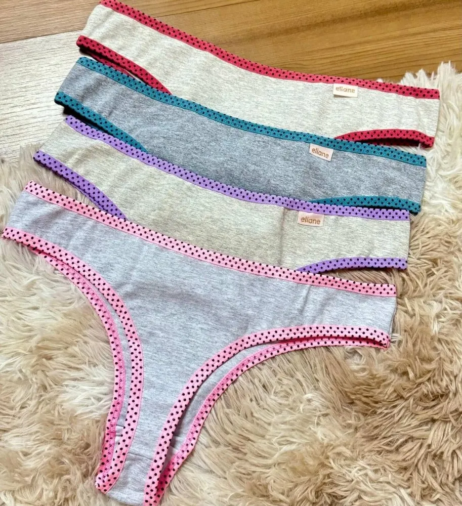 CALCINHA FIO POÁ (não é possível escolher cor - cores variadas) - Detalhe